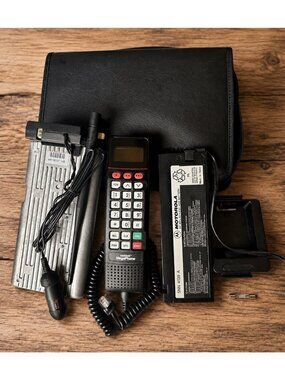 Vintage Motorola US West MegaPhone 3W Cellular Bag Phone Complete Kit Case